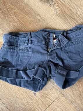 Hollister Dark Navy Boyfriend Jeans-Style Shorts